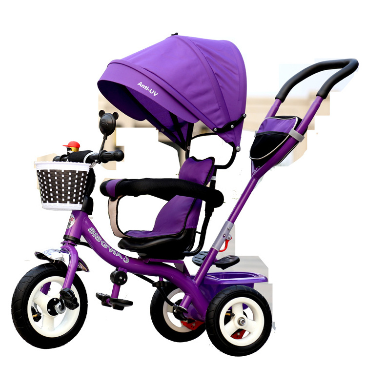 2019 Hot Sale 4 In 1 Baby Tricycle Toy / Easy Portable And Storage Baby 3 Wheels Plastic Tricycle Kids Pedal Bike