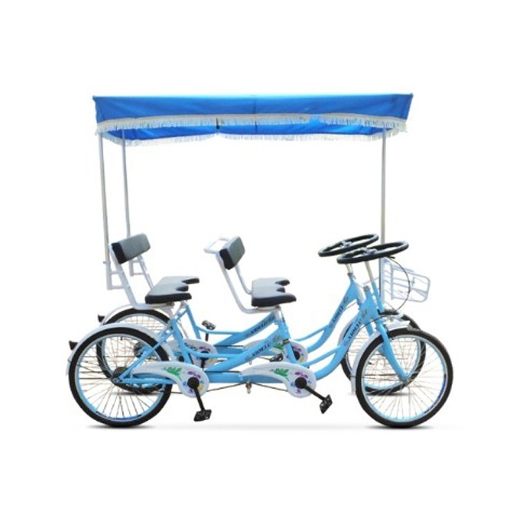 6 person tandem bikes for sightseeing/surrey bike for a big family/can not folded