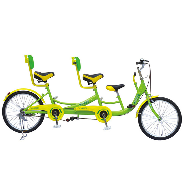 Hot Selling Tandem Bike Four Seat Bicycle/Tandem Bike For A Family/Park Sightseeing 4 Person Surrey BikeTandem Surrey Bike