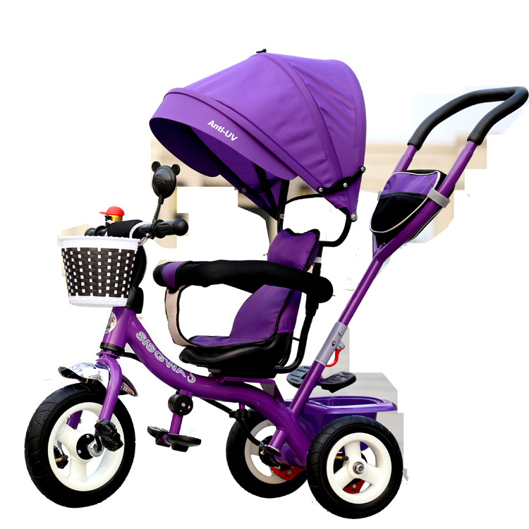 2019 Hot Sale 4 In 1 Baby Tricycle Toy / Easy Portable And Storage Baby 3 Wheels Plastic Tricycle Kids Pedal Bike