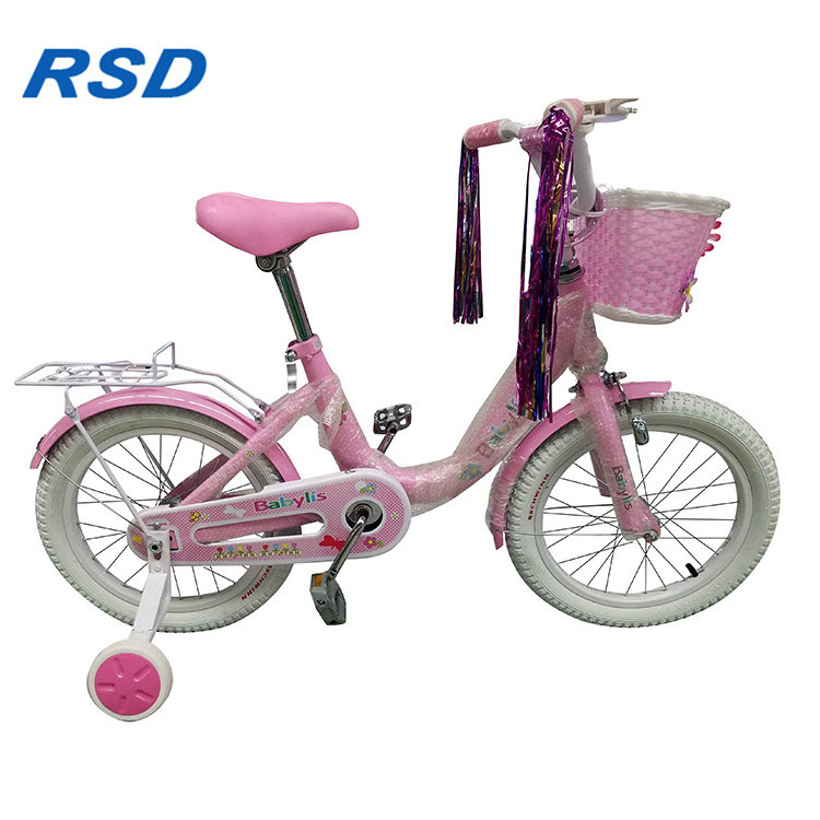 Wholesale 4 wheels children's bike for 3 years old kids/best argon arc welding bike for girls/princess style 14