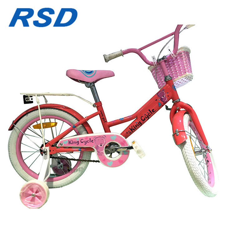 Wholesale 4 wheels children's bike for 3 years old kids/best argon arc welding bike for girls/princess style 14