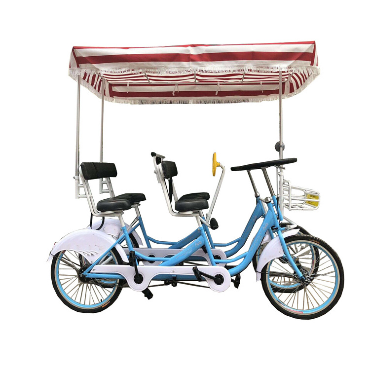 4 seater bike colorful tandem bike/4 seater quad steel frame tandem bike/tandem bicycle4 wheel quad bike