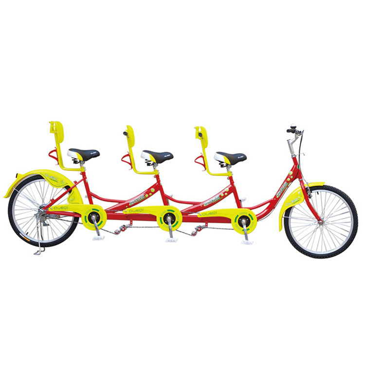 Hot Selling Tandem Bike Four Seat Bicycle/Tandem Bike For A Family/Park Sightseeing 4 Person Surrey BikeTandem Surrey Bike