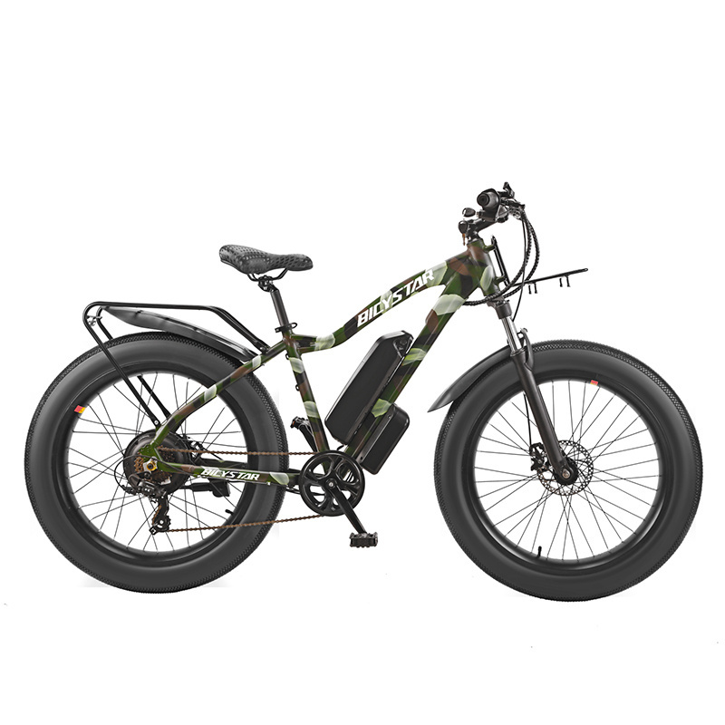 Powerful 48V 52V 500W 1000W Dual Motor Mountain Electric Bike Lithium Battery 26 Inch Fat Tire Mountain Ebike Bicycle