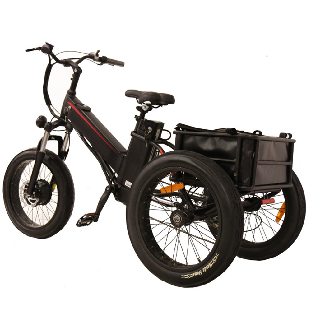 powerful adult trike mid drive 300w electric three wheel giddy van delivery trike 600cc