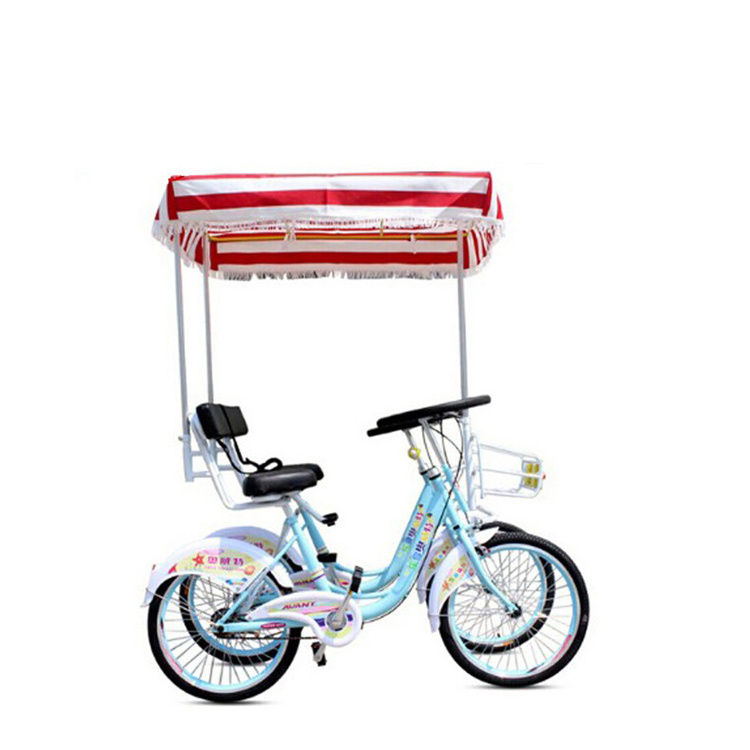 Beach Cruiser Rental Use Sightseeing Two Wheel Bike/2 seater lover Pedal Cycling Surrey Bike/buy surrey bike