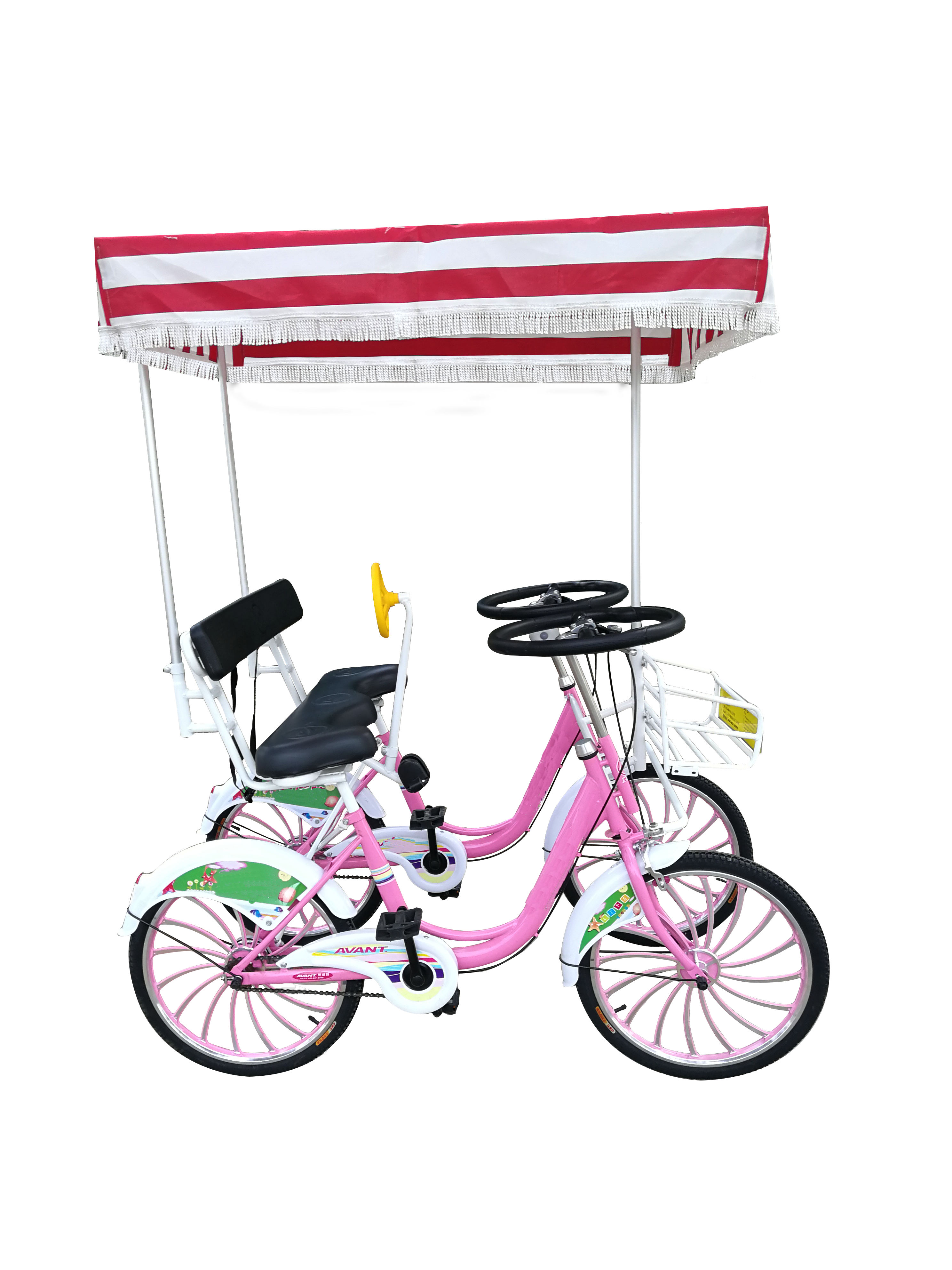 Beach Cruiser Rental Use Sightseeing Two Wheel Bike/2 seater lover Pedal Cycling Surrey Bike/buy surrey bike