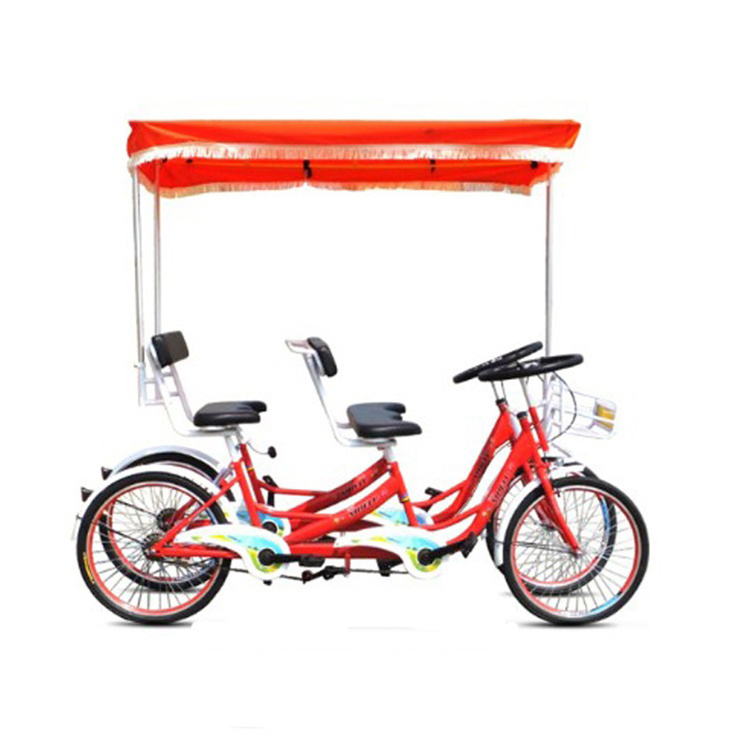 2019 surrey bicycle for 2 person/Top style red 20 inch tandem bicycle/3 person cycling colorful bike