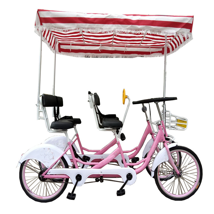 4 seater bike colorful tandem bike/4 seater quad steel frame tandem bike/tandem bicycle4 wheel quad bike