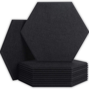 Bulk Wall panels sound proof polyester fiber panel for cinema hexagon Self-adhesive pet acoustic panels isolation phonique mur