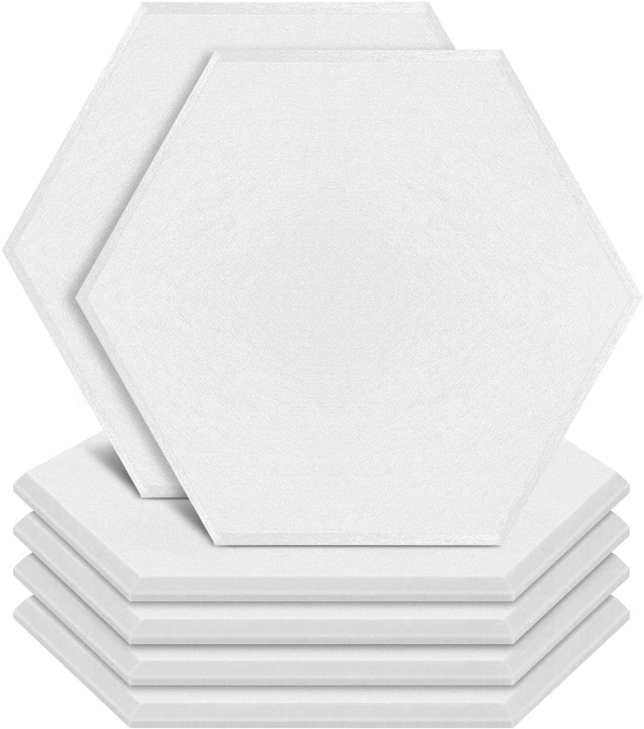 oem&odm polyester fiber self-adhesive board grooved hexagon sound proof pad wall component white/black felt acoustic panels