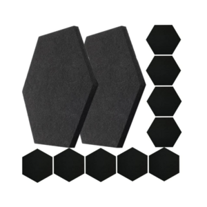 Sound Proof Foam Panels 12 pcs Hexagon Acoustic Absorption Panel Felt Soundproof Padding