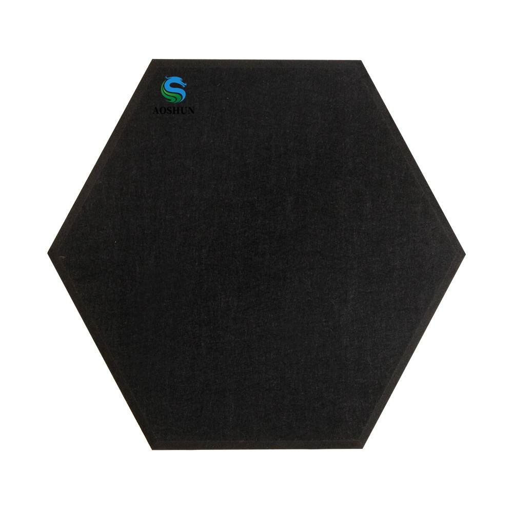 12 Pack Self-adhesive 9mm decorative soft soundproof sound proofwpc wall Felt polyester Hexagon Acoustic Panel