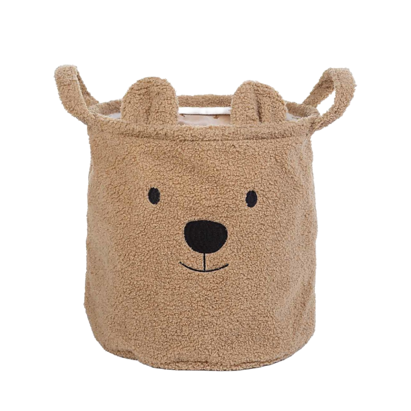 Teddy Beige Foldable Kids Baby Cloth Storage Basket Box pet toy storage box and dog toy storage basket