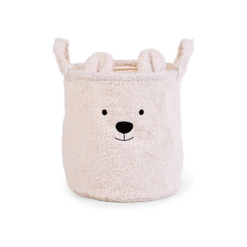 Teddy Beige Foldable Kids Baby Cloth Storage Basket Box pet toy storage box and dog toy storage basket