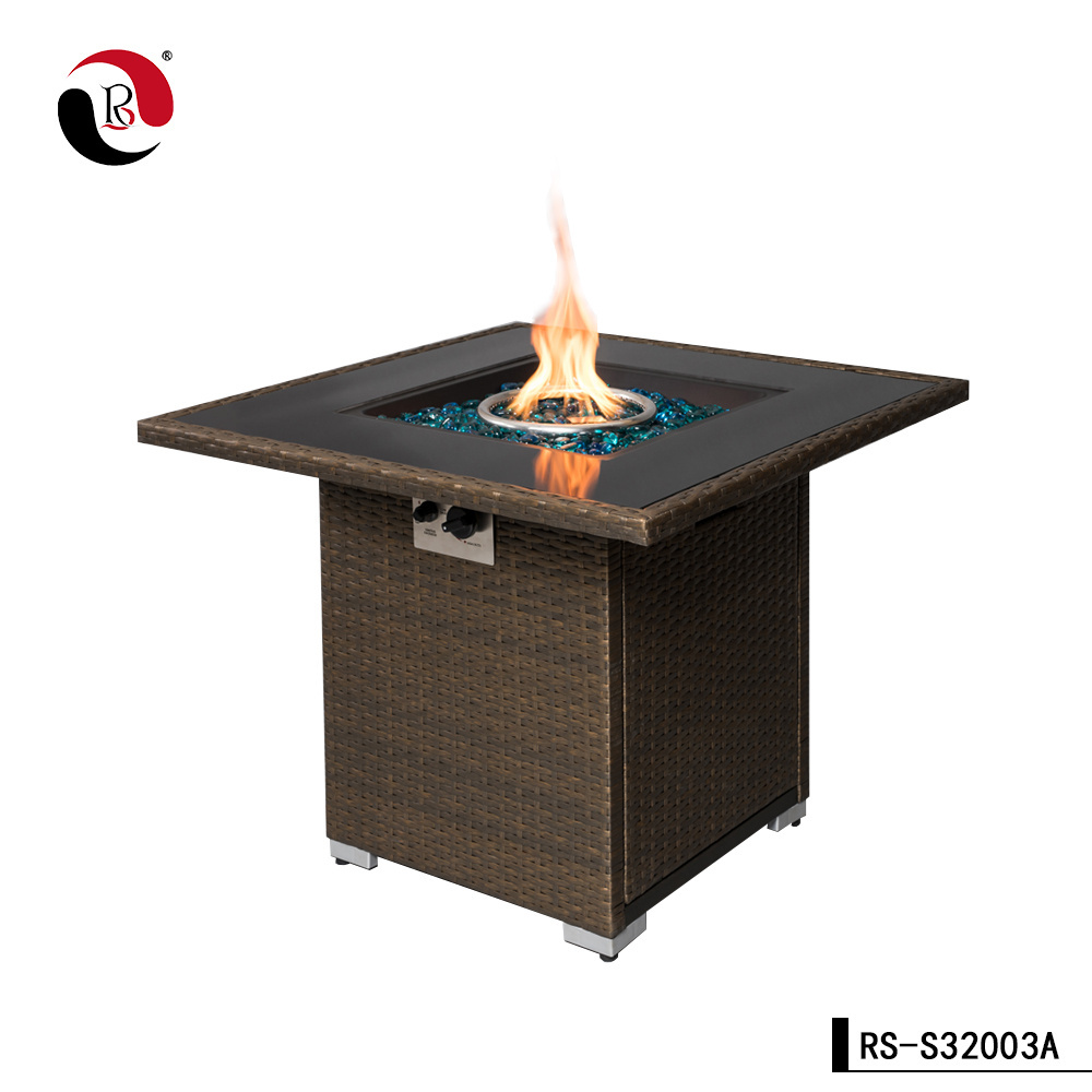 Outdoor Propane Fire Pit Table - 50,000BTU Auto-Ignition Propane Gas Fire Table