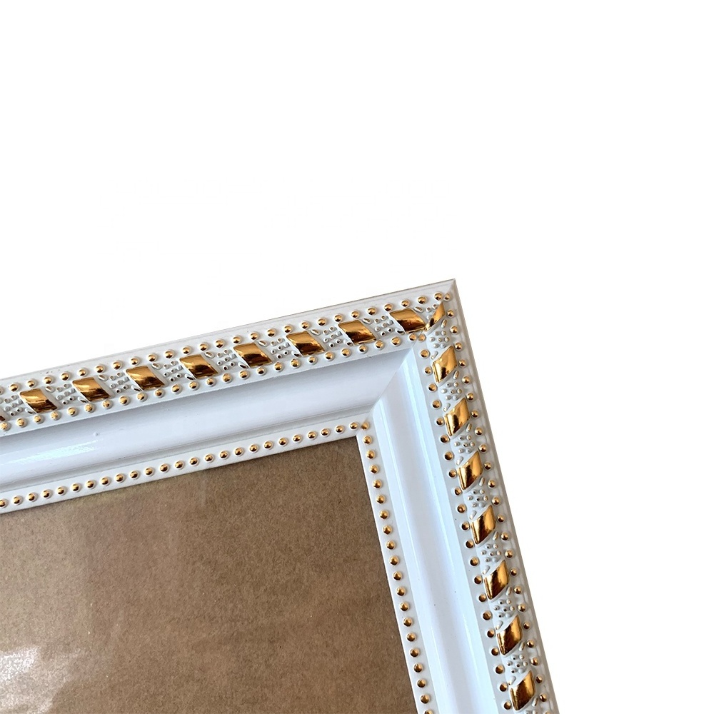 A4 Certificate Frame White Gold Grain Diploma PS Photo Frames