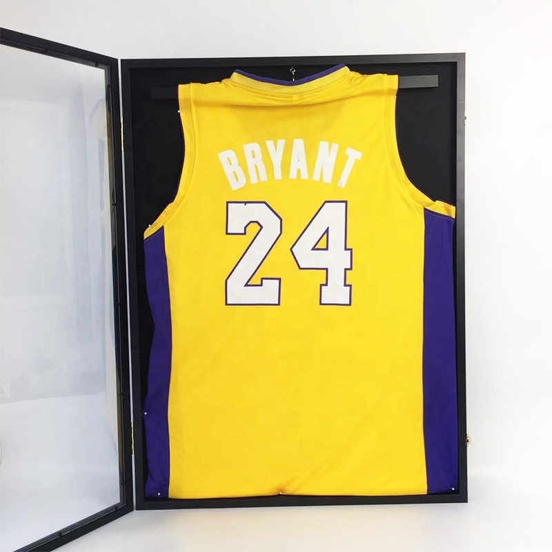 New Classic Custom Baseball Basketball Wood Jersey Frame Display Case Frame Lockable Sports Jersey Frame