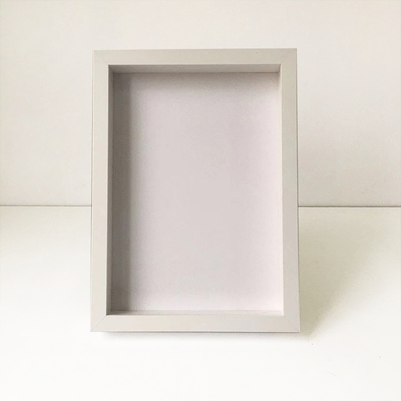 Bulk Free samples Standing Cheap Custom Wholesale 3D Picture Frame Wooden Shadow Box A4 size inner deep 3cm