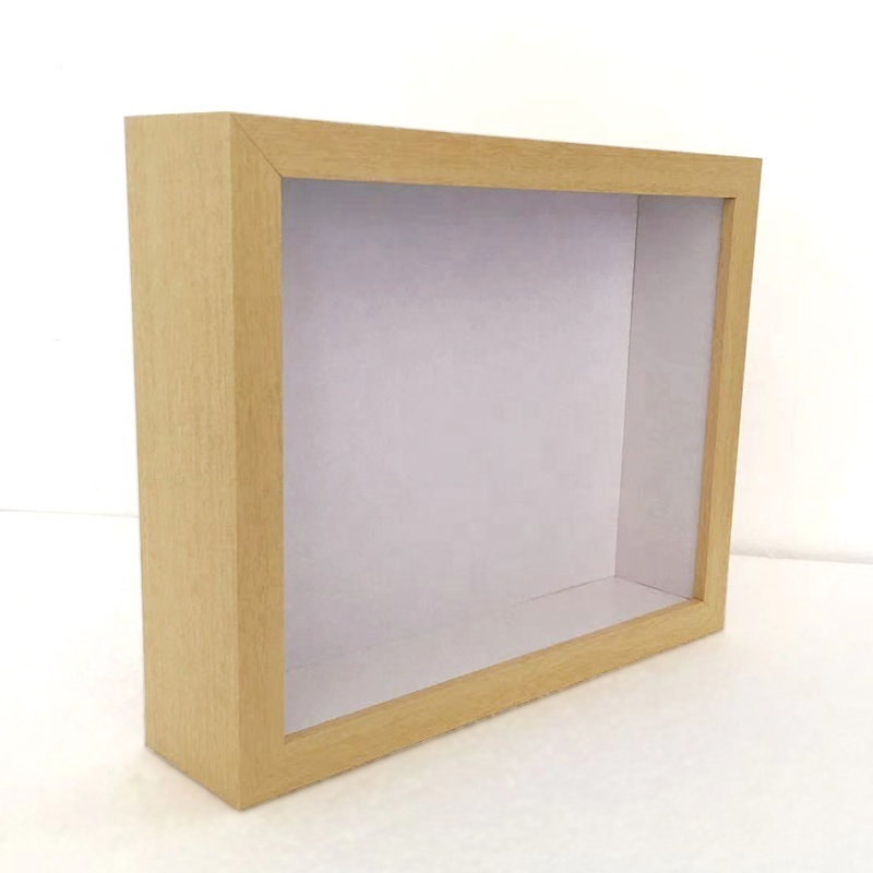 8x10 11x14 5x7  DIY shadow Box with Glass Front Wood Frame Box keepsake art deep box frame