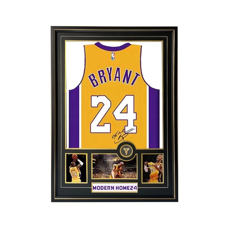 Customized Black Wall Hanger PS Material Sport Jersey Frame For Baseball Basketball Football