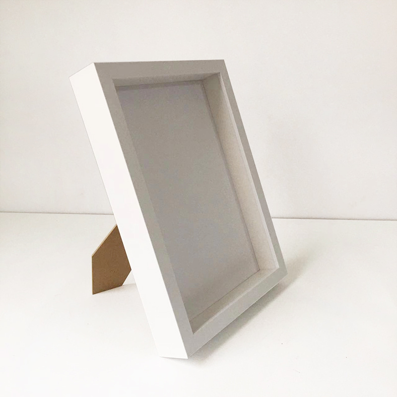 Bulk Free samples Standing Cheap Custom Wholesale 3D Picture Frame Wooden Shadow Box A4 size inner deep 3cm