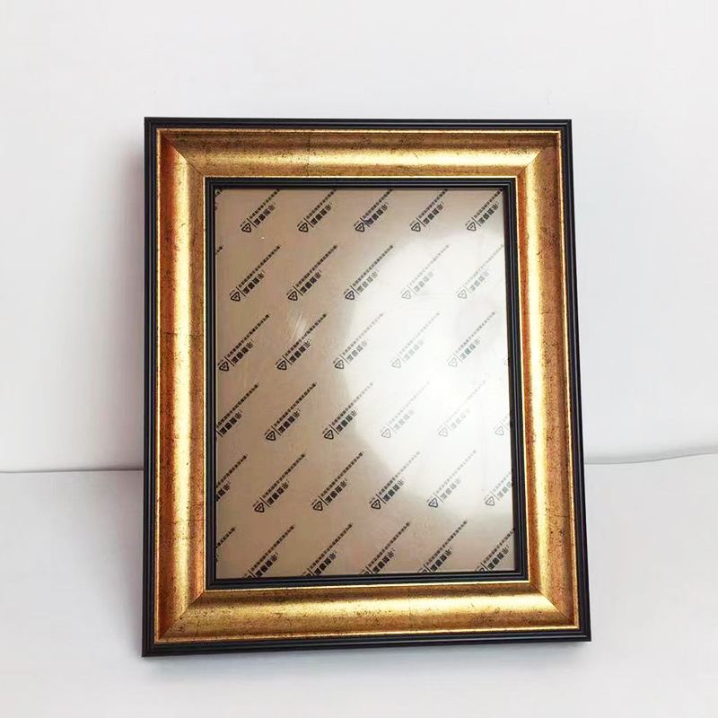 Eco-Friendly Polystyrene Ornate Antique Photo Frame Black Golden Luxurious PS Photo Frames