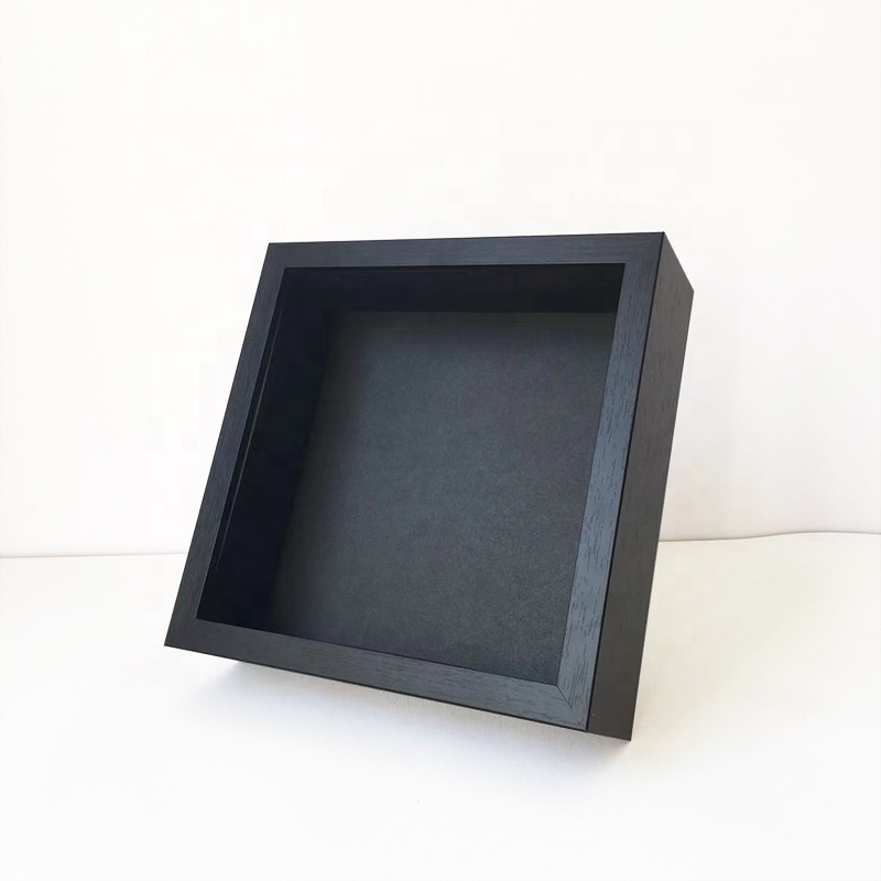 Wholesale Black Wood Memorabilia Shadow Box black 8x8 9x9 10x10 inch black shadow box frame