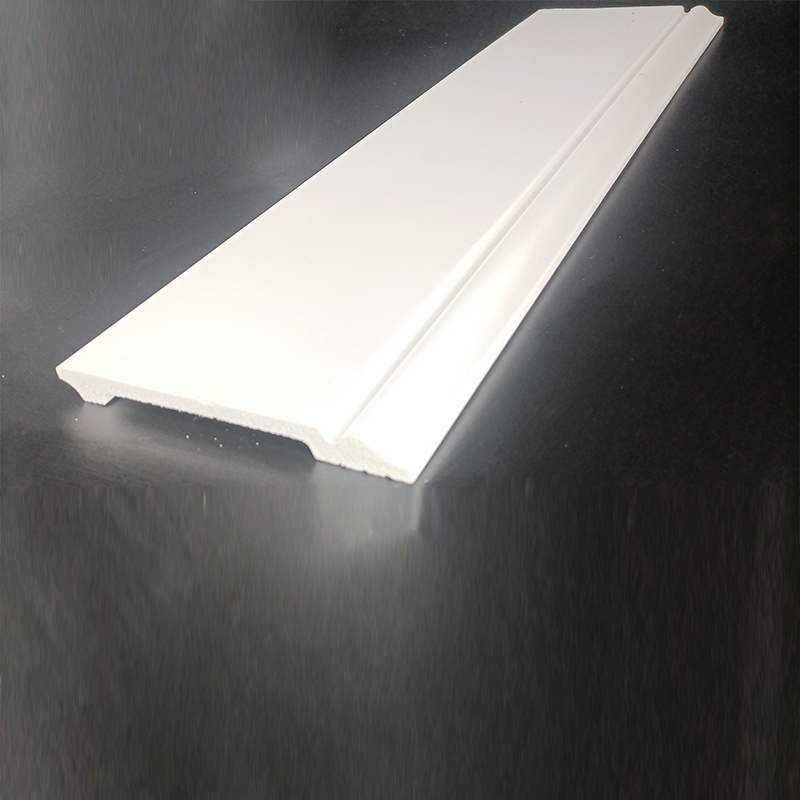 White Primed Finger Jointed Easy Install Baseboard Led Strip Light Skirting Board