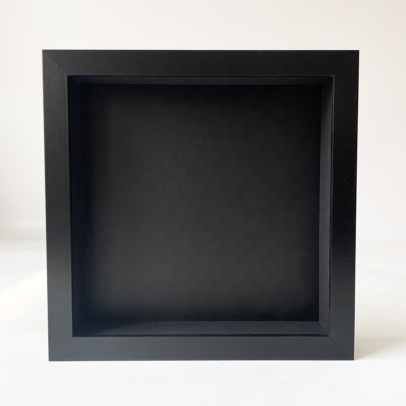 Wholesales customized sizes 10x10 8x8 6x6 inner depth 3cm 5cm LED light shadow box frame Lightening display box