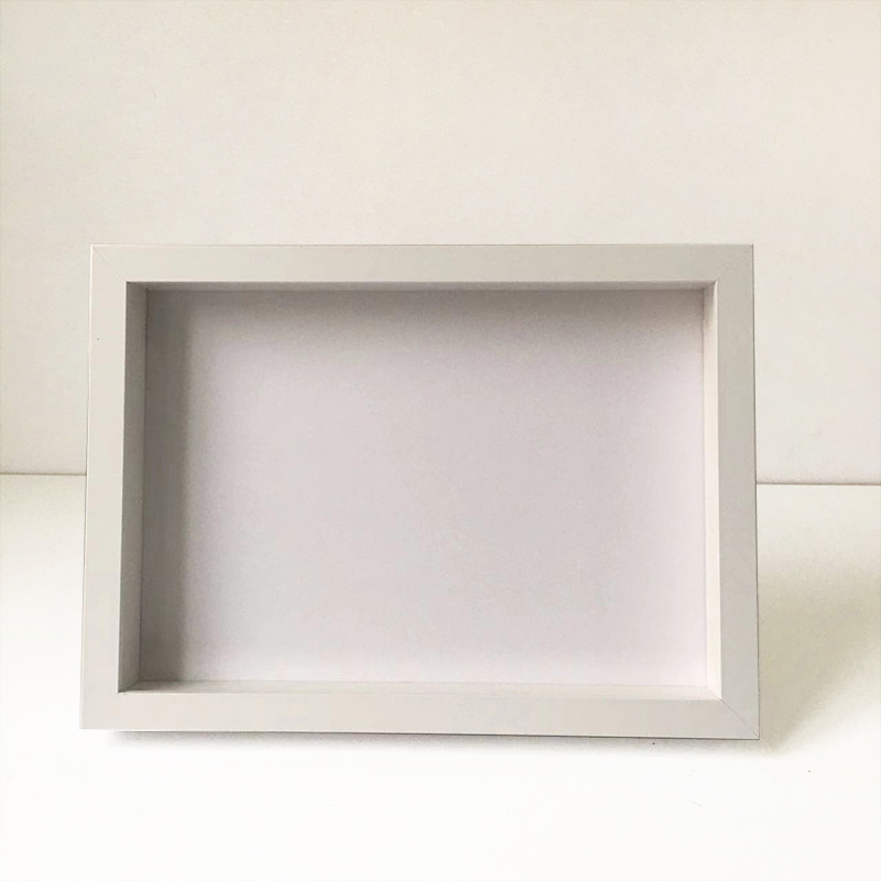 Bulk Free samples Standing Cheap Custom Wholesale 3D Picture Frame Wooden Shadow Box A4 size inner deep 3cm