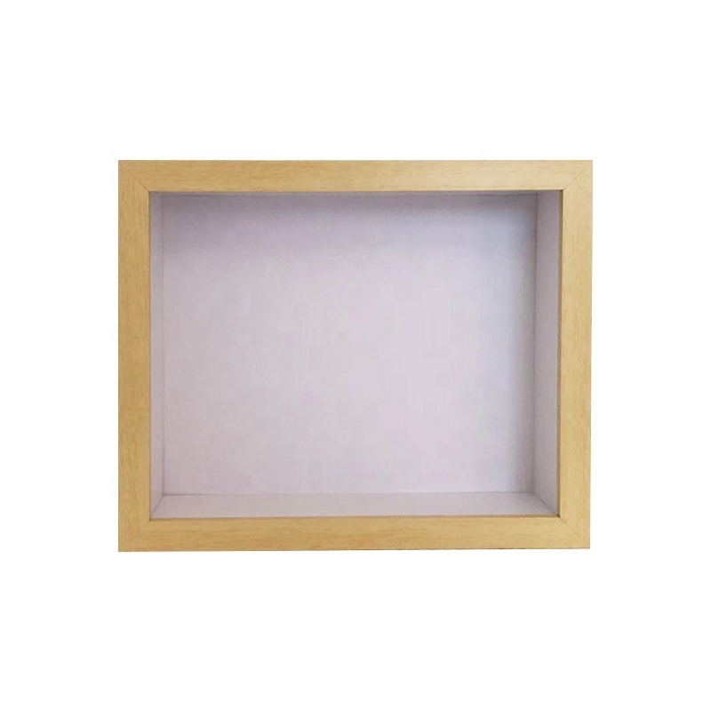 8x10 11x14 5x7  DIY shadow Box with Glass Front Wood Frame Box keepsake art deep box frame