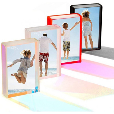 Wholesale Acrylic Frames iridescent acrylic eco-friendly 2x3 3x4 mini wide film picture frame