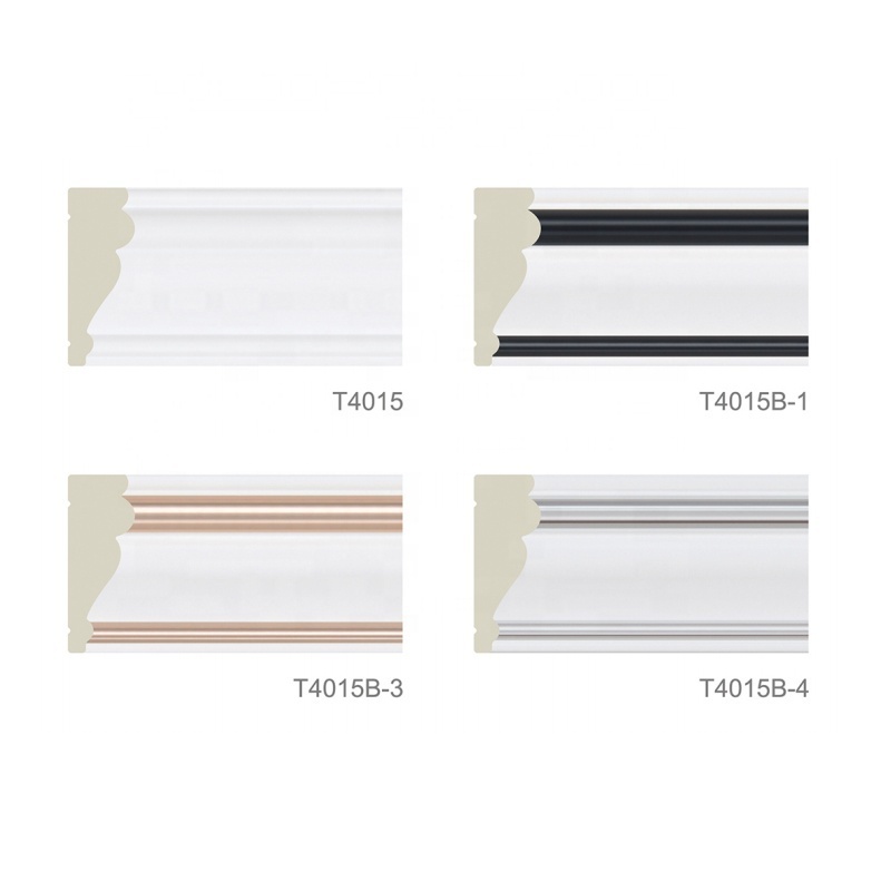 Hot sell decorative plastic waterproof flexible trim wall panel white PS moulding