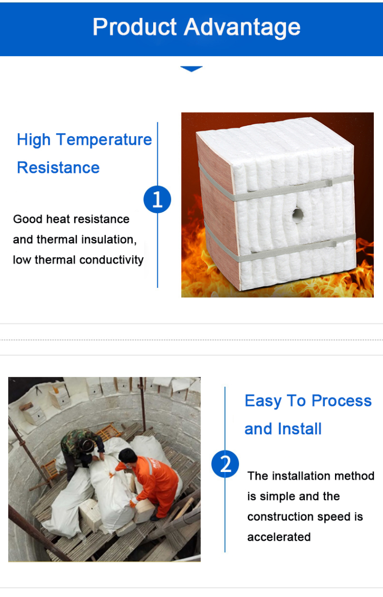 Refractory ceramic fiber module 1360 high alumina ceramic fiber module for tunnel kiln lining