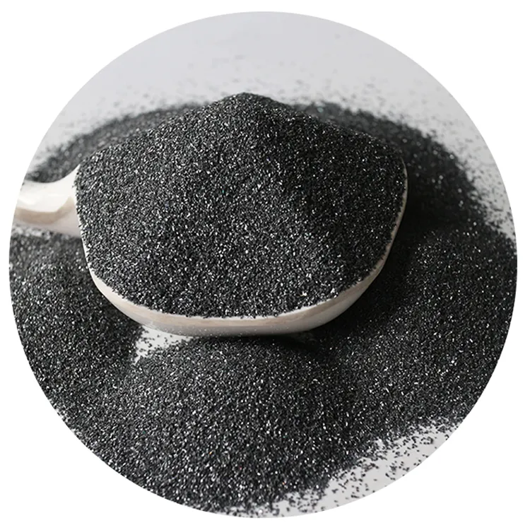 Low price 98.5% sic black carborundum sand abrasive material emery grains powders emery grit 60 800