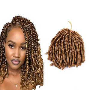 8-10 inch Synthetic Spring Twist crochet braids hair extension passion kinky Nubian spring Twist Braiding Hair