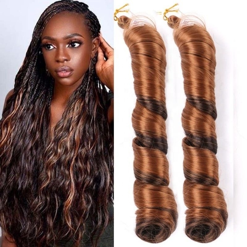 150g 14inch 18inch 24inch Display Loose Wave French Curls Pony Silky Spiral Curl Synthetic Hair Extension Curly Braiding Hair