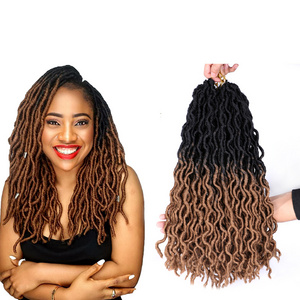 High Quality Gypsy Locs Crochet Braids Pre Looped Dreadlocks Curly Goddess Locs Hair for Women daily use