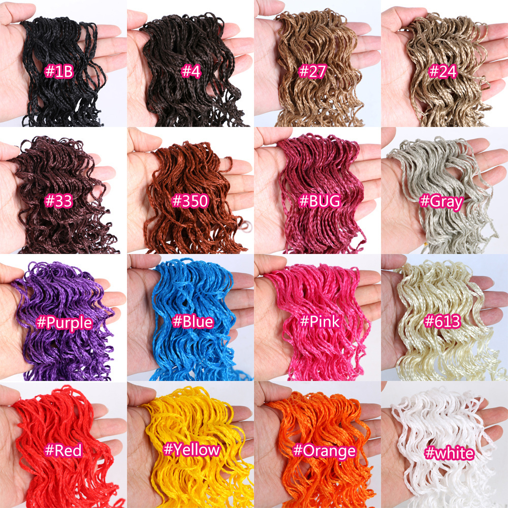 Hot selling 20inch long thin zizi braid 3S Curly Box Braids Synthetic Twisted ZIZI Braiding hair