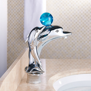 Luxury Bathroom Sink Faucet High Quality Chrome Dolphin Design Basin Faucet Bathroom Water Tap Mixer Lavatory Faucet