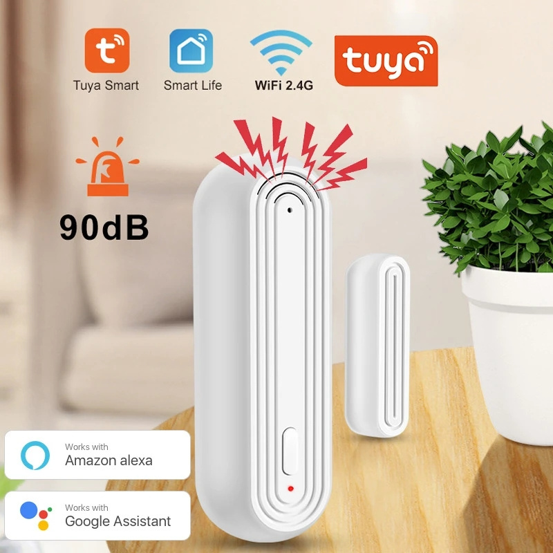 Tuya Window Open Closed Detectors Automatic Alarm Smart WiFi Door Sensor with Alexa Google Home Smartlife