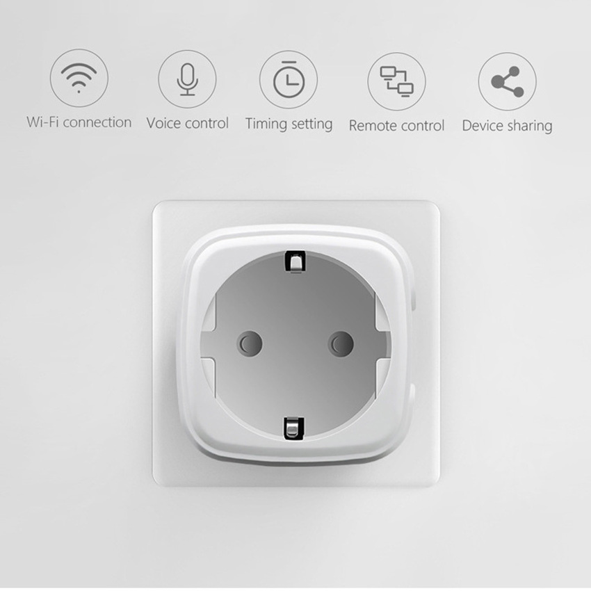 RSH Matter Smart Home EU Standard Alexa Google Homekit WiFi Outlet Smart Socket Matter Plug with Energy Monitoring Timer