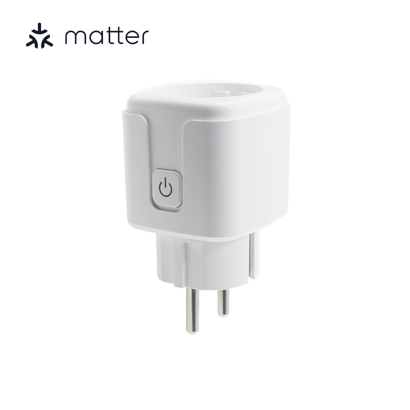 RSH Matter Smart Home EU Standard Alexa Google Homekit WiFi Outlet Smart Socket Matter Plug with Energy Monitoring Timer