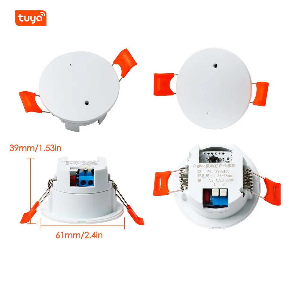 RSH Tuya WiFi/Zigbee PIR Motion 5.8G 24G Light Luminosity Sensor Millimeter Wave Radar Human Presence Detector