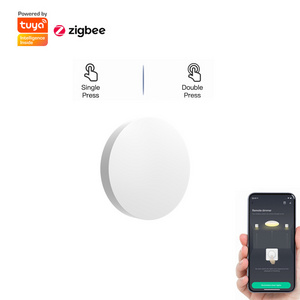 RSH Battery Operated Pastable 1 Button Smart Wireless Switch Zigbee Scene Switch Compatible with Alexa Google Home