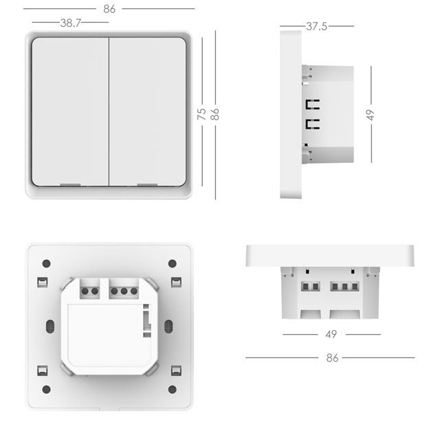 wireless tuya intelligent zigbee touch control panel alexa google no neutral wire dimmable plastic onoff smart light switch