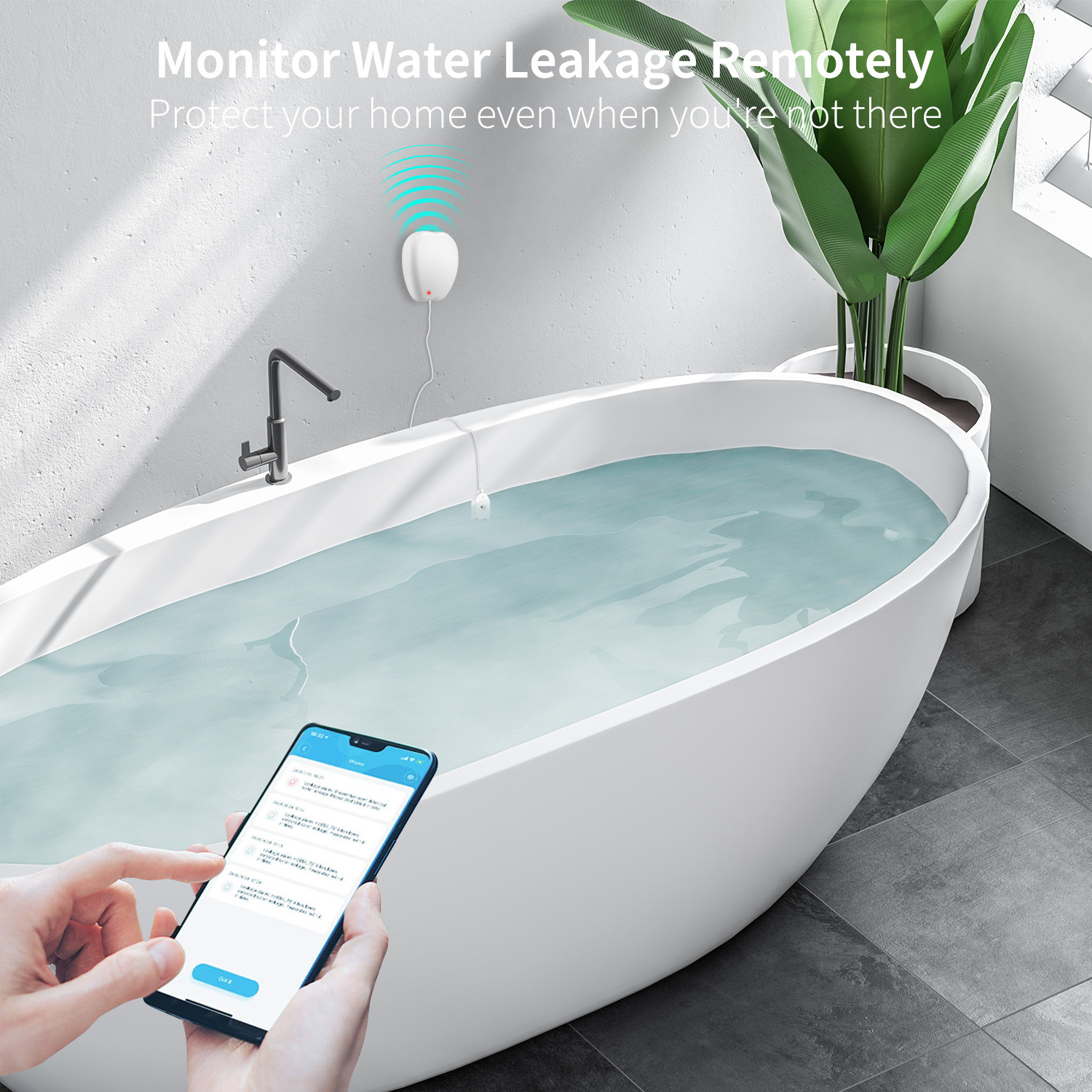 Smart Security System WiFi Level Water Leak Detector for Alarm System Water Quality Sensor Tuya Smart Water Sensor Alarm