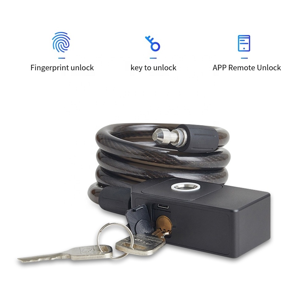 Tuya upgraded anti-pick smart password lock high-quality chain lock with 2 spare keys smart cable fingerprint lock